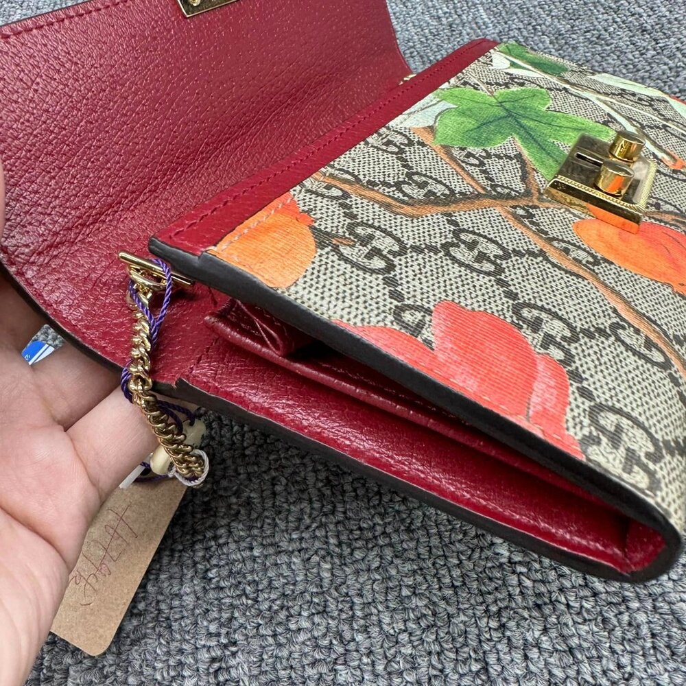 100% Authentic GUCCI Padlock Brown Canvas Shoulder Bag - Picture 10 of 14